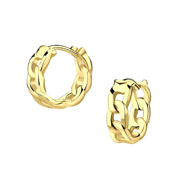 14 Carat Gold Plated Intertwining Ear Hoops